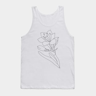 lily flower - minimalist drawing Tank Top